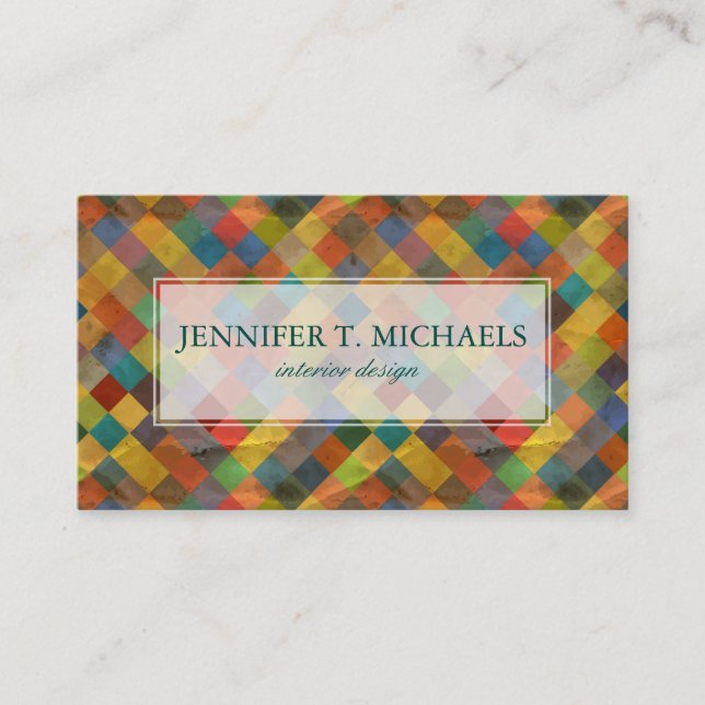 Vintage pattern. Geometric. Business Card (Front)