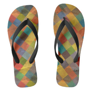 Vintage pattern. Geometric. Flip Flops