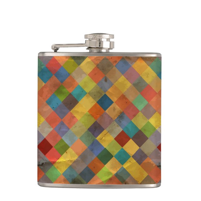 Vintage pattern. Geometric. Hip Flask (Front)