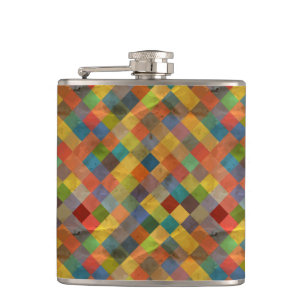Vintage pattern. Geometric. Hip Flask