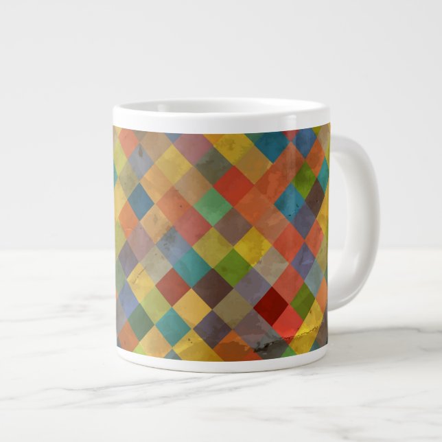 Vintage pattern. Geometric. Large Coffee Mug (Front Right)