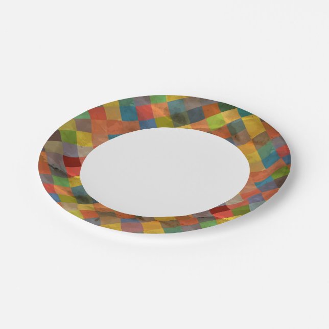 Vintage pattern. Geometric. Paper Plate (Angled)
