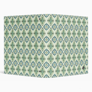 Vintage Pattern Green Binder