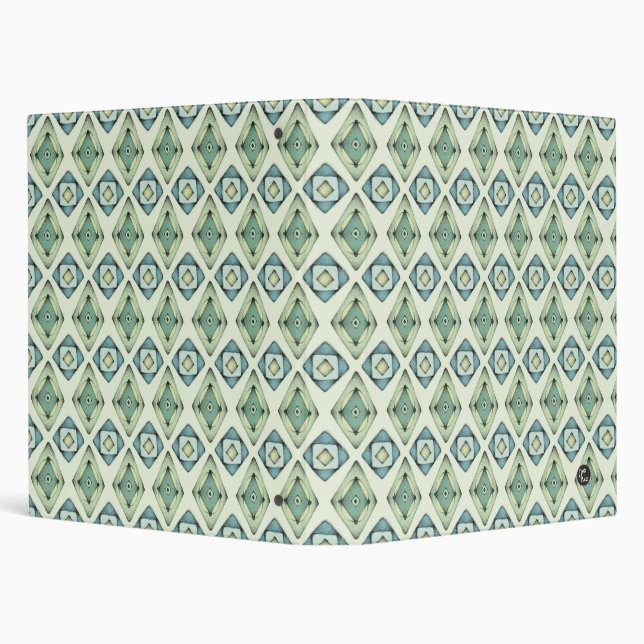 Vintage Pattern Green Binder (Background)