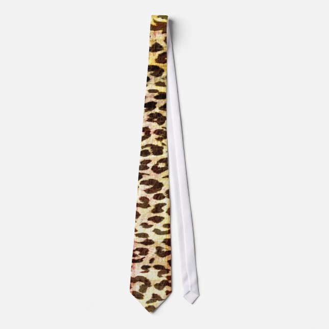 Vintage Pattern Leopard abstract texture Tie (Front)