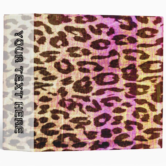 Vintage pattern leopard fur texture binder (Front/Spine)