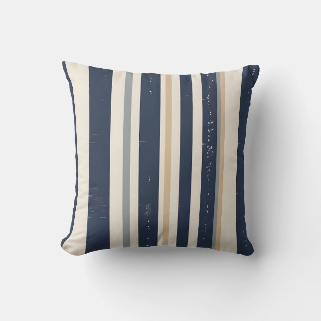 vintage pattern lines throw pillow (Front)