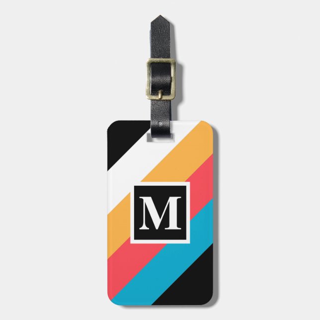 Vintage Pattern Luggage Tag (Front Vertical)