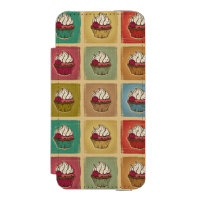 Vintage pattern made of cupcakes