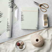 Vintage Pattern of Black Christmas Trees