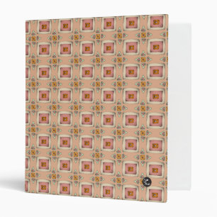 Vintage Pattern Peach Binder