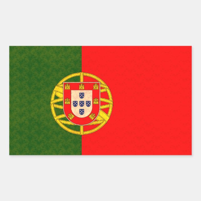 Vintage Pattern Portuguese Flag Sticker (Front)
