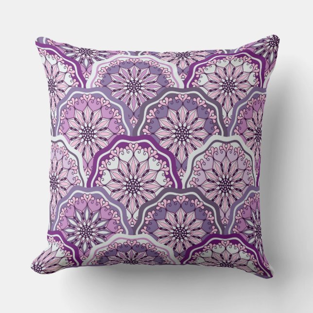 Vintage Pattern Throw Pillow (Front)