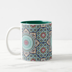  Vintage Pattern Two-Tone Coffee Mug