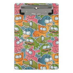 Vintage pattern with cartoon animals mini clipboard