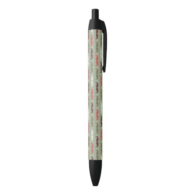 Vintage pattern with moustache black ink pen (Bottom (Vertical))