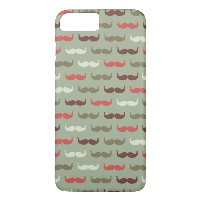 Vintage pattern with moustache Case-Mate iPhone case (Back)
