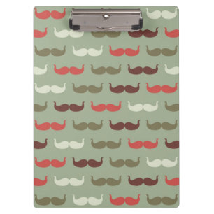 Vintage pattern with moustache clipboard