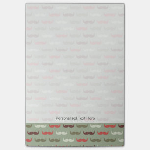 Vintage pattern with moustache post-it notes