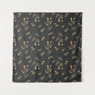 Vintage pattern with silhouettes berry and leaves tapestry