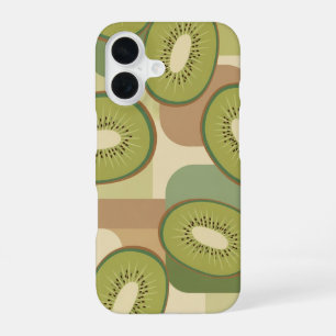 Vintage Pattern with Stylized Kiwis iPhone 16 Case