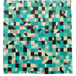 Vintage pattern with triangles and circles.