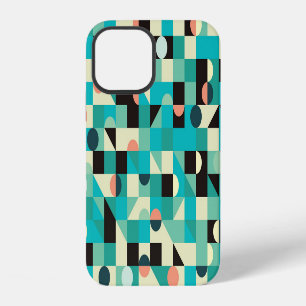 Vintage pattern with triangles and circles. iPhone 12 case