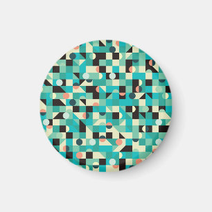 Vintage pattern with triangles and circles. magnet