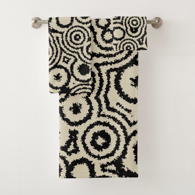 Vintage patterns  bath towel set (Insitu)