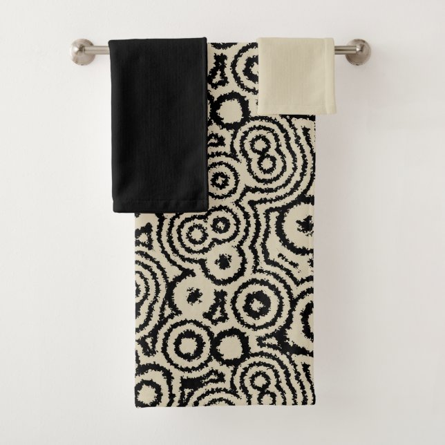 Vintage patterns  bath towel set (Insitu)