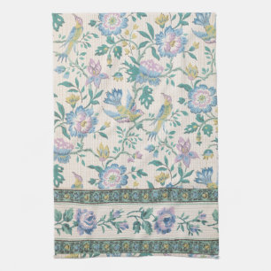 Vintage Patterns for Purple Flower & Birds Kitchen Towel
