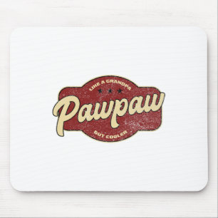 Vintage Pawpaw Like A Grandpa But Cooler - Grandpa Mouse Pad