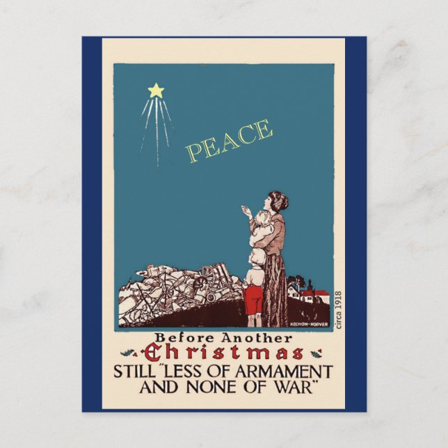 Vintage Peace Christmas circa 1918 altered art Postcard (Front)