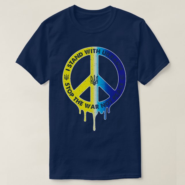 Vintage Peace In Ukraine T-Shirt (Design Front)