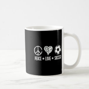 Vintage Peace Love Soccer Football Soccer Player T Coffee Mug
