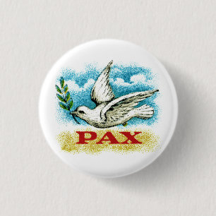 Vintage Peace on Earth 1 Inch Round Button