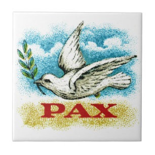 Vintage Peace on Earth Tile