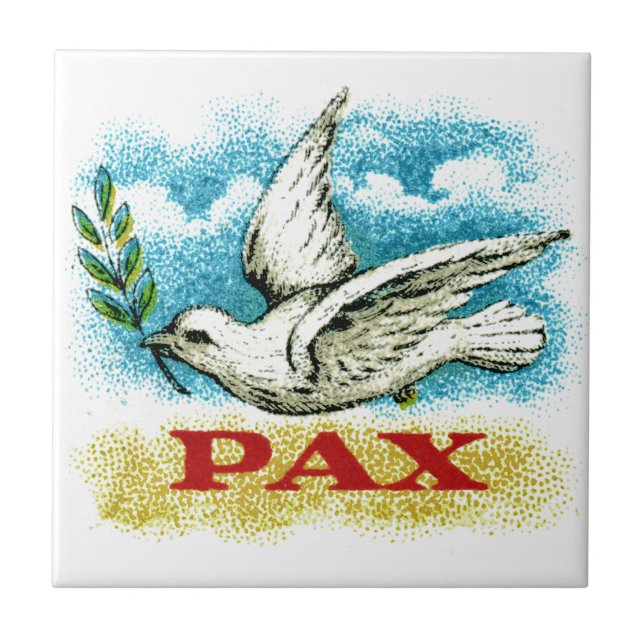 Vintage Peace on Earth Tile (Front)