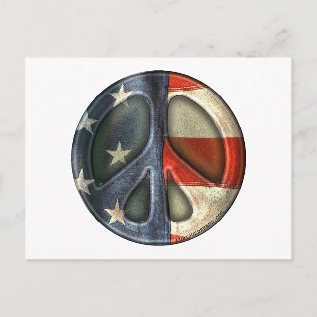 Vintage Peace Peace Postcard (Front)