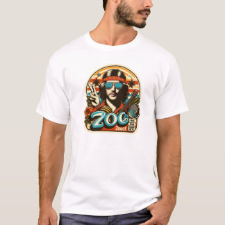 Vintage Peace Sign Musician-Retro 70s Style T-Shirt