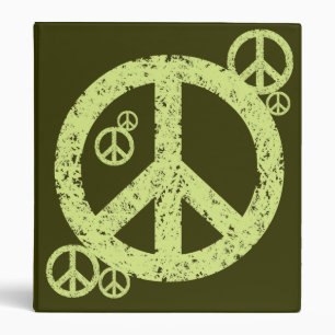 Vintage Peace Signs Binder