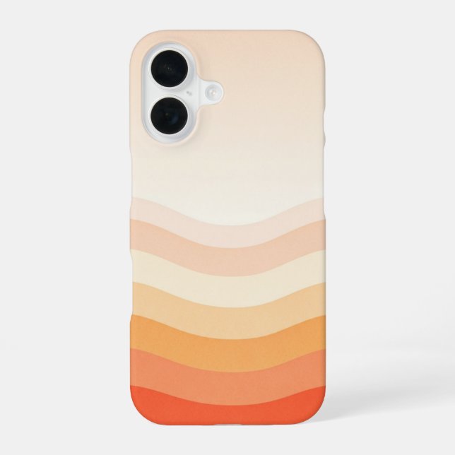 Vintage Peach Horizon iPhone 16 Case (Back)