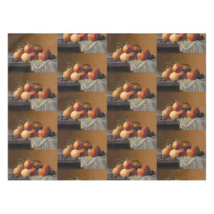 Vintage Peaches Grapes Fruit Still Life Painting Tablecloth