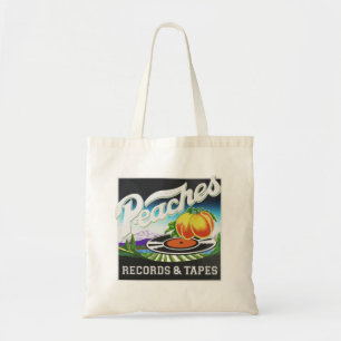 Vintage Peaches Records & Tapes Logo Tote Bag
