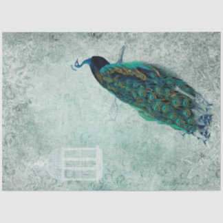 Vintage Peacock 18lb Tissue Craft Paper