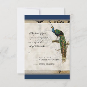 Vintage Peacock 6 - Wedding Invitation