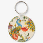 Vintage Peacock and poppies illustrations