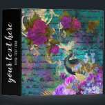 Vintage Peacock Binder<br><div class="desc">Available in different products.   Did you know that you can transfer this design to any products that you want by yourself. If you don't know how,   please check my post to see how to do:  www.giftforallseason.com/blog/new-option-at-zazzle-store</div>