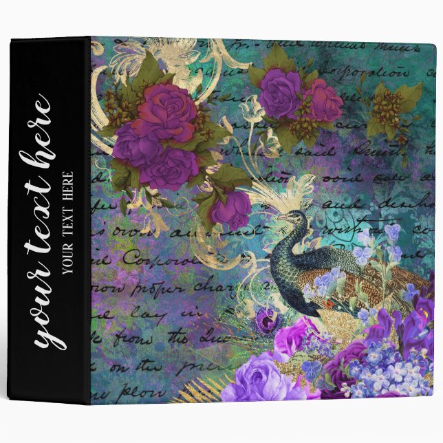 Vintage Peacock Binder (Front/Spine)