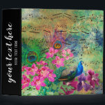 Vintage Peacock Binder<br><div class="desc">Available in different products.   Did you know that you can transfer this design to any products that you want by yourself. If you don't know how,   please check my post to see how to do:  www.giftforallseason.com/blog/new-option-at-zazzle-store</div>